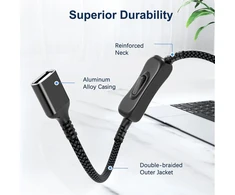 Itramax Usb prailginimo laidas su jungikliu, 2m