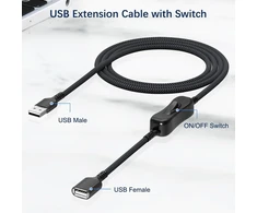Itramax Usb prailginimo laidas su jungikliu, 2m