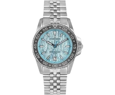Jacques Lemans Liverpool Diver 1-2205 vyriškas laikrodis su silikonine apyranke ir odiniu paviršiumi arba metaline apyranke, 41 mm, data, 20 Atm