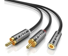 J&amp;d 3.5mm į 2 Rca stereo garso adapterio kabelis, 1.8m