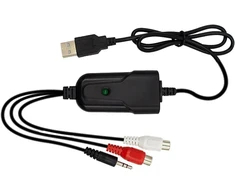 Stiprintuvas Jerilla usb 2.0 garso įrašymo plokštė, skirta kasečių konvertavimui į mp3, 3,5 mm, r/l stereo sąsaja, suderinama su windows xp/7/8/10 ir mac os 10.14