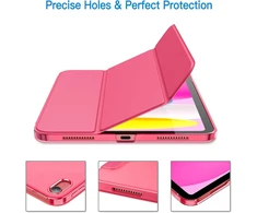 Jetech dėklas, skirtas ipad (a16) 11-osios/10-osios kartos (2025/2022), plonas, kietas galinis apsauginis dėklas su automatiniu miego/budėjimo režimu (rožinis)