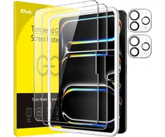 Jetech ekrano apsauga, skirta ipad pro 13 colių m4 (2024) su kameros apsauga, lengvas montavimo įrankis, grūdinto stiklo ekrano apsauga, atspari įbrėžimams, hd clear, 2 vnt.