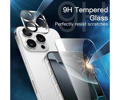 Jetech ekrano apsauga, skirta iphone 16 pro 6.3 colių su kameros apsauga, lengvas montavimo įrankis, grūdinto stiklo ekrano apsauga, hd clear, 2 vnt.