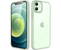 Jetech matinis dėklas, skirtas iphone 12 mini 5.4 colio, smūgiams atsparus karinis standartas, apsauga nuo kritimo, matinis permatomas galinis apsauginis telefono dėklas, atsparus pirštų atspaudams (žalias)