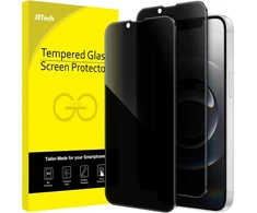 Jetech privatumo apsauginis stiklas visam ekranui, skirtas iphone 16e 6.1 colio 2025, apsaugantis nuo šnipinėjimo grūdintas stiklas, apsauga nuo krašto iki krašto, neturi įtakos dėklui, 2 vnt.