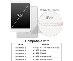 Jetech vaikiškas dėklas, skirtas Ipad Mini 5/4/3/2/1 (7,9 colio, modelis 2019/2015/2014/2013/2012) su įmontuota apsaugine plėvele, smūgiams atsparus viso korpuso dėklas su rankena (violetinis)