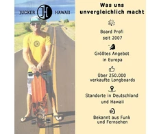 Jucker Hawaii Longboard New Hoku Precision | Nr. 1 ilgam važiavimo malonumui | Nr. 1 pagal kokybę ir dizainą | Aukščiausios klasės stiklo pluošto konstrukcija ir Cnc ašys | Performance Longboard | Pradėkite ir mėgaukitės