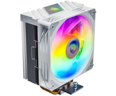 Jungle Leopard K400 spalvingas Led cpu aušintuvas, 4 šilumos vamzdeliai, 4 kontaktų Pwm 800-1800rpm tylus ventiliatorius, skirtas Intel Lga 2011/115x/1200/1366/1700/2066 (baltas)