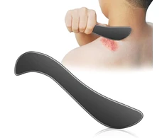 Juodas gua sha nerūdijančio plieno gua sha grandiklis, skirtas fascijų masažui, limfos drenažo masažuoklis, viso kūno anticeliulitinis masažas kojoms, nugarai, veidui, kaklui, raumenų atpalaidavimui ir skausmo malšinimui