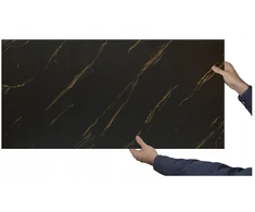 Juodas marmuras auksinis sienos panelis carrara kasetė 0,5 m2 100x50 - 7714xl