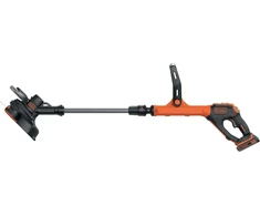 Juodas+decker akumuliatorinis vejos kraštu pjaustytuvas (18v 2.0 Ah, 28 cm pjovimo plotis, Powercommand Easy Feed, su akumuliatoriumi ir įkrovikliu) Stc1820epc