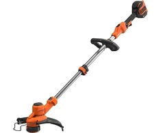 Juodas+decker Bcsta536b akumuliatorinis žoliapjovė (36 V, pjovimo plotis 33 cm), oranžinė/juoda ir visiškai automatinė vieno siūlo ritė (žoliapjovei, 10 m ilgio, 1,5 mm linijos skersmuo) A6481
