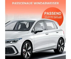 Juodi vėjo deflektoriai, suderinami su volkswagen golf vii, golf viii, 5 durų ir variant 2012-2023, automobilio langų apsauga nuo lietaus, 4 vnt.