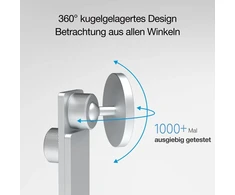 Just Mobile Aludisc Max I daugiafunkcinis planšetinio kompiuterio laikiklis I magnetinis planšetinio kompiuterio laikiklis, suderinamas su magnetinio įkrovimo funkcija I reguliuojamo aukščio aliuminio stovas (sidabrinis)