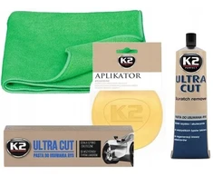K2 Ultra Cut poliravimo pasta + aplikatorius + mikropluoštas