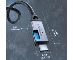 Kabelis Usb-c 2m, 20gb/s, 240w greitas įkrovimas, juodas