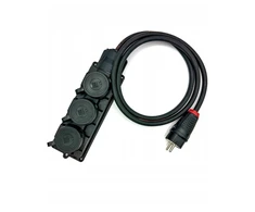Kables ilginimo laidas su 3 lizdais 3x1,5 230v 16a Titanex 1m