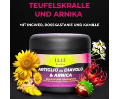 Kalahari Devil's Claw ir arnikos tepalas Extreme - itin stiprus, šildantis gelis masažams, raumenims ir sąnariams, raumenų įtampai, skausmui - natūralūs ingredientai, pagaminta Italijoje - 500 ml