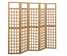 Kambarinė 5 dalių pertvara/trellis, eglės mediena, 201,5x180cm