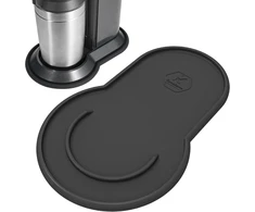 Kamehame silikoninis džiovinimo kilimėlis, suderinamas su Soda Stream Crystal, silikoninis kilimėlis, padėklas lašams, priedai, lašėjimo kilimėlis, vandens karbonatorius, atsparus vandeniui ir neslystantis, juodas