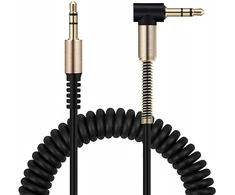 Kampas Aux Mini Jack 3,5mm Spiralinis Audio Kabelis 1m