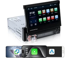 Automagnetola Kaolali 1 din automobilinis radijas android su 7 colių ištraukiamu jutikliniu ekranu, 1 din automobilinis radijas carplay su bt mirror link fm aux/tf/usb