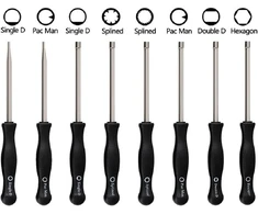 Karbiuratoriaus reguliavimo įrankių rinkinys Pac Man/small Head Pac Man/single D/small Head Single D/double D/hexagon Hex Socket / 21-teeth / 7-teeth Splined Screwdriver, skirtas 2 taktų mažiems varikliams (8 vnt.)