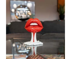 Kare Design dekoratyvinis objektas Hot Lip, balta/raudona, namų aksesuaras, lūpos, burna, 26 x 21 x 14 cm (a x P x G)