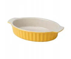 Karščiui atsparus ovalus indas 32x21 cm šviesiai geltonas Ikea Poetisk 1 l