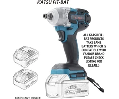 Katsu Fit-bat 102478 akumuliatorinis smūginis veržliasukis bešepetėlinis 21 V 1/2 colio 400 Nm su 2 adapteriais ir nešiojimo krepšiu be akumuliatoriaus ar įkroviklio