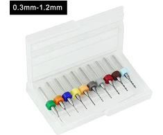 Kbnian Pcb Micro grąžtų rinkinys spiralinis karbido grąžtas 0,3–1,2 mm Micro Twist grąžtas metalo grąžtas skirtas plokštėms, stiklui, pluoštui, dervai, gintarui