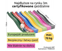 KBT 3m sodo čiuožykla - Turquoise - Premium