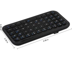 Keautfair mini belaidė įkraunama bluetooth klaviatūra, nešiojama, tyli, maža, kompaktiška, skirta windows/ios/android/pc/laptop/smartphone/tablet (juoda)