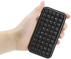 Keautfair mini belaidė įkraunama bluetooth klaviatūra, nešiojama, tyli, maža, kompaktiška, skirta windows/ios/android/pc/laptop/smartphone/tablet (juoda)