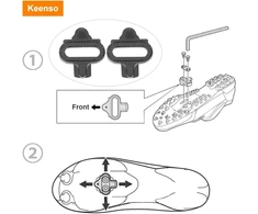 Keenso dviračių batų plokštelės, kalnų dviračio plieninės pedalų plokštelės, suderinamos su spd serija, wellgo m094 823 wm001 m19 w01 c099 m17c dviračiu ir atsarginėmis dalimis, dviračiai ir priedai