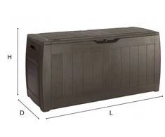 Keter Balcony Box Hollywood Box sodo dėžė balkonui 270l ruda