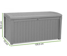 Keter Sodo Dėžė su Sėdyne 130x60 cm, 416l, Ruda