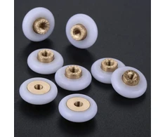 Kf-wheels 8 vnt. vonios kambario dušo durų ratukai / bėgeliai, 18 mm skersmens ratukų atsarginės dalys dušo kabinų bėgeliams