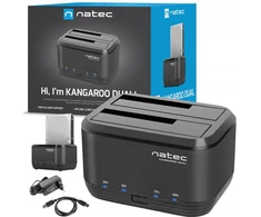 Kietasis diskas Natec Hdd dokas 2x 2.5"/3.5" Usb 3.0 + maitinimo šaltinis