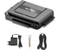 Suidek Usb 3.0 į Sata Ide adapteris, išorinis Ide kietojo disko nuskaitymo adapteris universaliam 2.5/3.5 colio Hdd/ssd kietajam diskui, Ide Sata į Usb keitiklis su 12v/2a maitinimo šaltiniu
