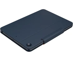 Klaviatūra Logitech Rugged Combo 3 Ipad klaviatūros dėklas su Smart Connector, skirtas Ipad (7-os, 8-os ir 9-os kartos) vokiškas Qwertz išdėstymas - mėlynas