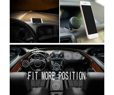 Kobeleen automobilinis mobiliojo telefono laikiklis, tvirtinamas prie prietaisų skydelio, 17 mm rutulinė galvutė, universalus telefono pasukamas lopšio pagrindas
