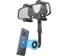 Kolasels magnetinis telefono laikiklis automobilio veidrodėliui, [20x magnetas] telefono laikiklis automobilio galinio vaizdo veidrodėliui, skirtas magsafe, telefono laikiklis galinio vaizdo veidrodėliui, skirtas iphone 15/14/13 pro max, galaxy series, 4-