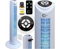 Koloninis ventiliatorius tylus galingas pastatomas lcd + nuotolinio valdymo pultas aromaterapija
