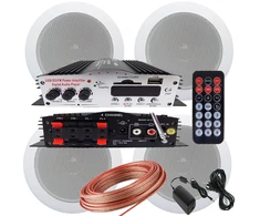 Kompiuterio kolonėlės 4 lubinės kolonėlės + Voice Kraft Usb Sd Fm rinkinys