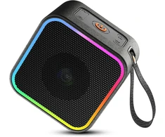 Kompiuterio kolonėlės Bluetooth kolonėlė, nešiojama muzikos dėžutė Bluetooth 5.3 su 10 valandų grojimo laiku, stereo garsas Bluetooth kolonėlė su bosu ir spalvinga šviesa, Usb C įkrovimo laidas, Ipx6 atspari vandeniui namams, sodui