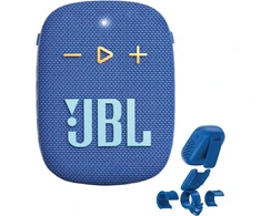 Kompiuterio kolonėlės Jbl Box Wind 3s nešiojama mini bluetooth kolonėlė atspari vandeniui su spaustuku sportui, dviračiui ir paspirtukui - Bass Boost - mėlyna