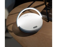 Kompiuterio kolonėlės Smooth-light Ltc Bright 5w bluetooth garsiakalbis su indukciniu įkrovimu ir laisvų rankų įranga, baltas ir pilkas