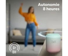 Kompiuterio kolonėlės T'nb garsiakalbis colour - nešiojamas belaidis garsiakalbis, 8 valandų bluetooth ryšys, mažas vandeniui atsparus garsiakalbis dušui ipx4, madingas ir spalvingas mini formatas - žalia ir rožinė